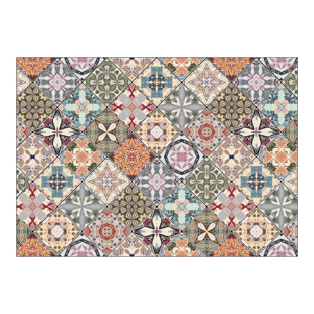 Bohemian Style Living Room Large Area Covered with Carpet Home r Rug ...