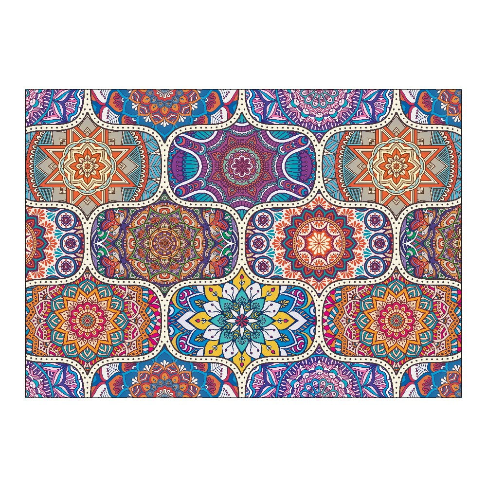 Bohemian Style Living Room Large Area Covered with Carpet Home r Rug ...