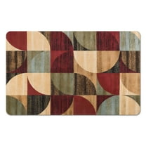 Bohemian Style Meets Comfort - Soft Boho Small Rug, Non-Slip & Ultra-Thin - Washable Kitchen Rugs for Entryway, Indoor Door Mat with Geometric Modern Design for Bathroom, Bedroom, Office, 20x32 inch