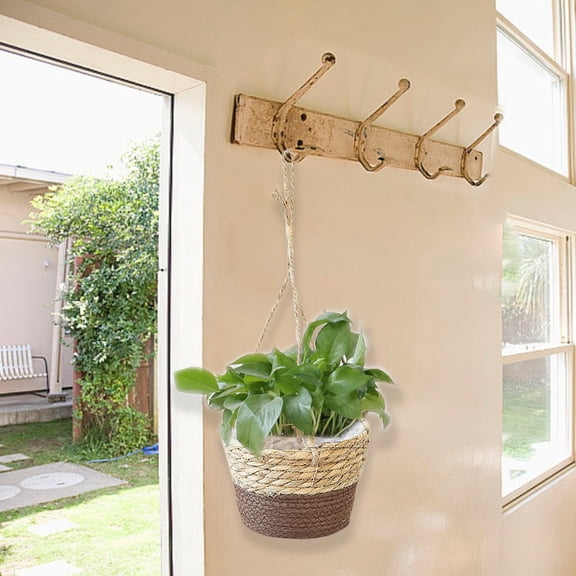 Bohemian Style Modern Hanging Planter Fiber Macrame Pot for Indoor Outdoor Garden
