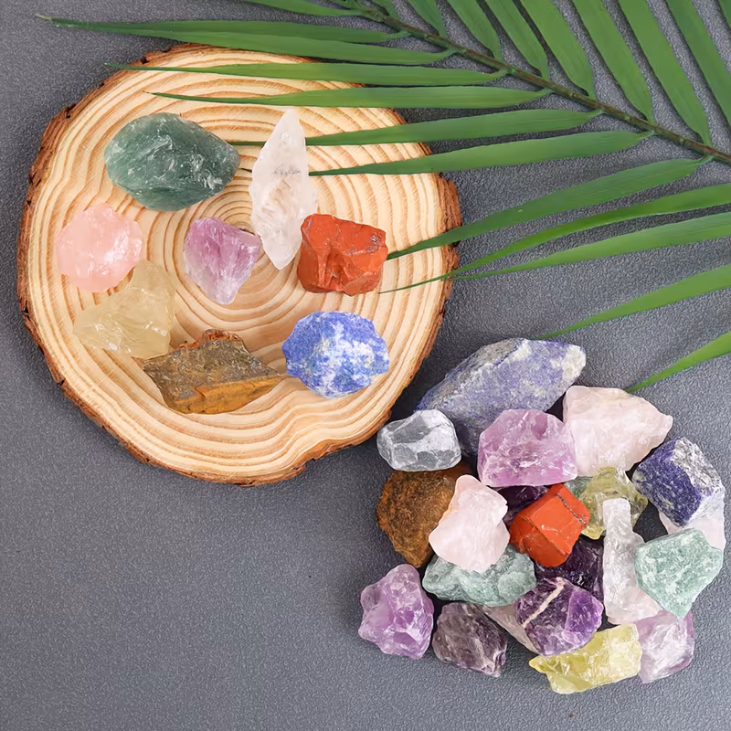 Bohemian-Style Natural Rough Stone Mix, Random Colors