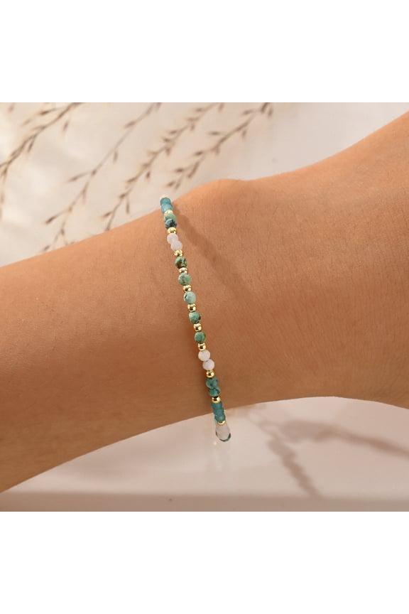 Bohemian Style Natural Stone Beads String Bracelet For Women