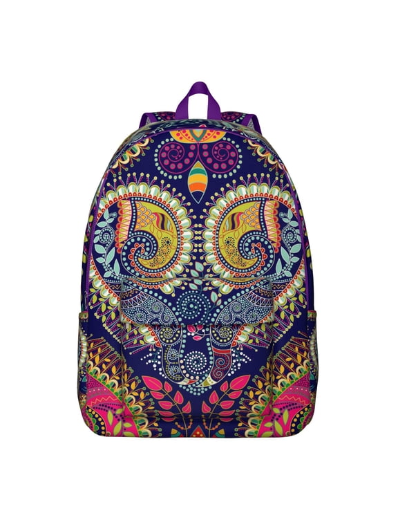 Bohemian Style Paisley Backpack, Durable Lightweight Daypack for School College, Laptop Bag with Multiple Pockets, Perfect Gift Idea