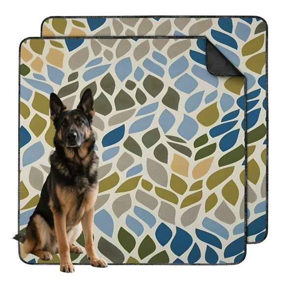 Bohemian Style Puppy Housebreaking Mat, Large 48x48 Inch Washable Reusable Dog Pad with Stay-Put Surface, Highly Absorbent Training Pad for Kennels
