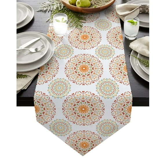 Bohemian Style Retro Mandala Pattern Table Runner Home Decoration Dinner Tablecloth Wedding Party Luxury Table Runners