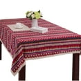 thumbnail image 1 of Bohemian Style Square Tablecloth Cotton Linen Lace Boho Table Cloth for Kitchen Dining Room Tabletop Decoration, 1 of 6