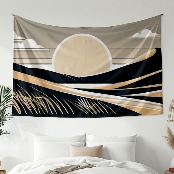 Bohemian Style Tapestry, Natural Scenery Mountain Wall Hanging Tapestry, Bedroom Living Room Dormitory Decoration, Home Decoration