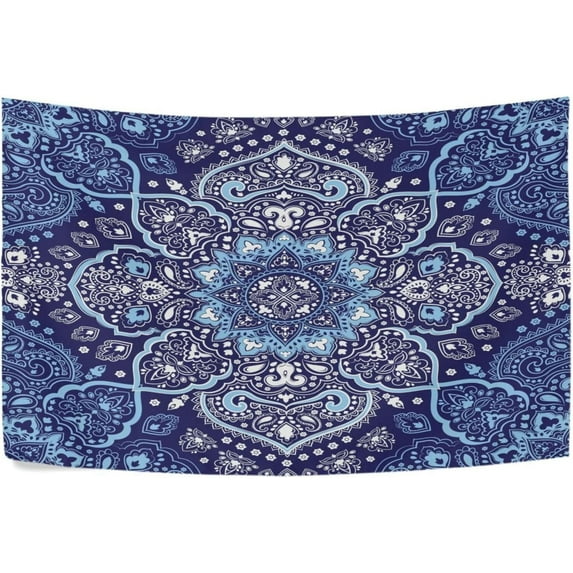 Bohemian Style Tapestry Wall Hanging Tapestries Happy Colorful Hippie Psychedelic Art Polyester Carpet Wall Decorative for Living Room Bedroom 60x40inch Home Decor Gifts