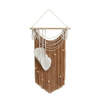 Bohemian Style Wall Decoration Tapestry Leaf Tassel Tapestry Braided Chic Hand Woven Bohemian Brown