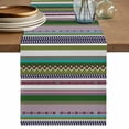 thumbnail image 1 of Bohemian Table Runner 72 Inches, Boho Modern Abstract Minimalist Paisley Green Bed Runner Dresser Scarves Tabletop for Indoor Outdoor Parties/Ceremony/Banquet, 14" x 72", 1 of 8
