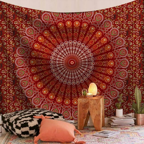 Bohemian Tapestry Mandala Polyester Boho Tapestries Hippie Wall Hanging Decor for Living Room Bedroom Dorm