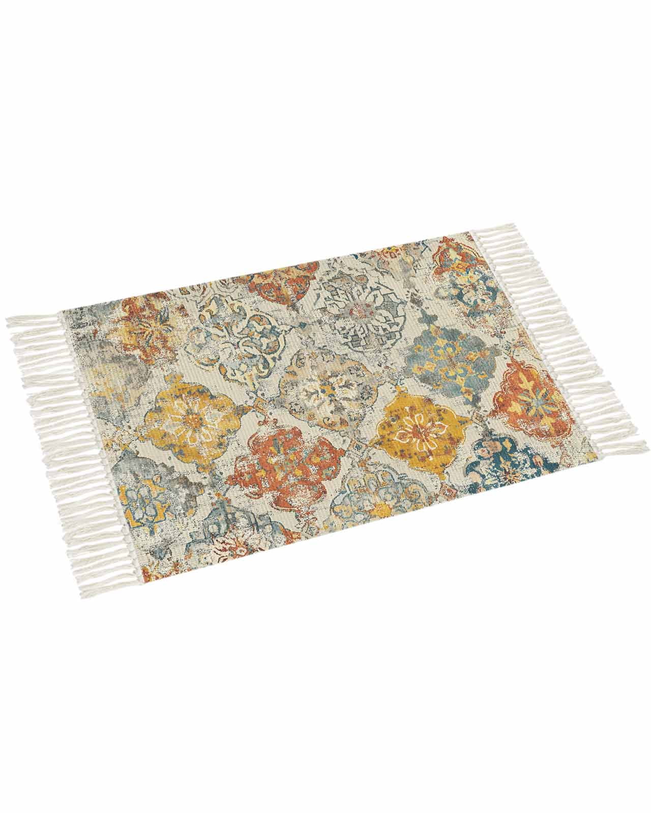 Bohemian Texture Bathroom Runner Rug 3'x5'Washable Woven Area Rug ...