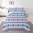 thumbnail image 1 of Bohemian Comforter Set Women,Western Boho Bedding Sets Southwest Tribal Aztec Bedding Comforter Sets Mexican Geometric Diamond Stripe Bed Set Room Decor, 1 of 7