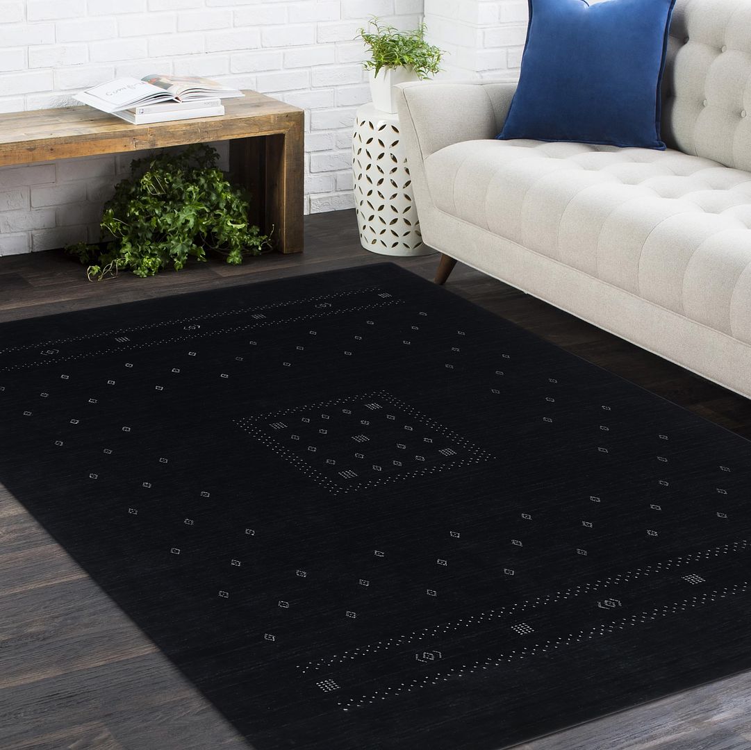 Bohemian Tribal Handmade Black Area Rug 3 x 5 - Walmart.com