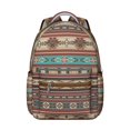 thumbnail image 1 of Bohemian Tribal Print Backpack - 17 Inch Laptop Sleeve & Spacious Compartments | Durable Oxford Fabric College Rucksack for School, Campus, Work & Travel, Stylish Boho Chic Design, 1 of 6
