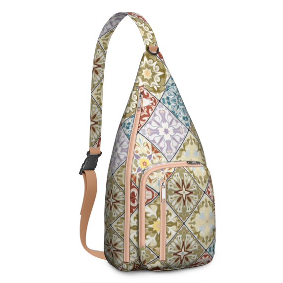 Bohemian Tribal Sling Bag Crossbody Backpack,Sling Backpack Trendy Sling Backpack for Women/Men for Travel Outdoor Activities
