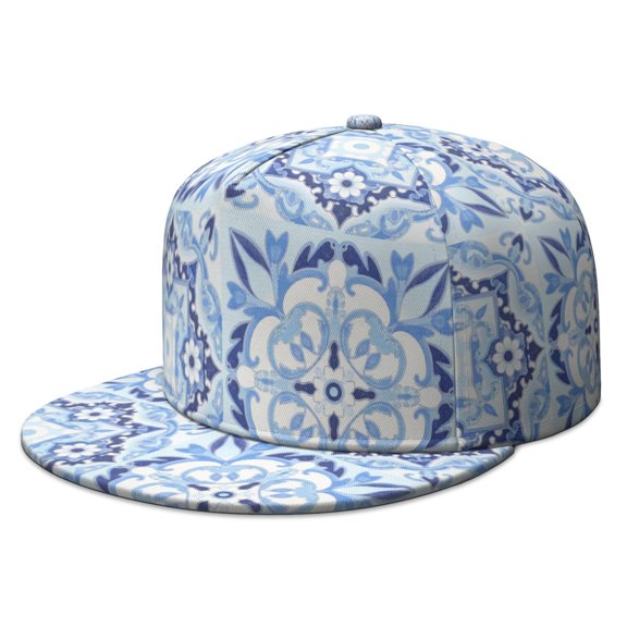 Bohemian Tribal Snapback Hat Flat Brim Cap for Streetwear Fashion