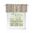 thumbnail image 1 of Bohemian Tribe Texture Valances for Windows, Rod Pocket Kitchen Valance Curtains - Soft & Washable Small Window Treatment for Living Room,&nbsp;Bathroom, Vintage Lines Stripes, 54x18inch, 1 of 9