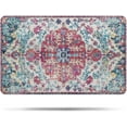thumbnail image 1 of Bohemian Vintage Bathroom Rug Non-Slip Soft Bath Rug Machine Washable Oriental Persian Bathroom Mat Traditional Farmhouse Floral Floor Mat for Bathtub Shower Entrance, 20'''' x 32'''', 1 of 6