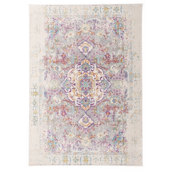 Bohemian Vintage Medallion Gray 3'3" x 5' Area Rug