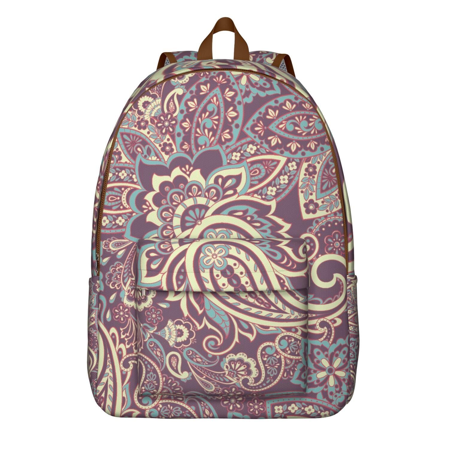 Boho Mandala Small Backpack Daypack for Women Travel Fashion Shoulder Bag Ethnic Mandala Art Waterproof School Backpack with Padded  main image 3