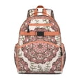 thumbnail image 1 of Bohemian Vintage Print Rustic French Country Student Backpack Adjustable Shoulder Straps Chest Strap Spacious Durable School Backpack, 1 of 6