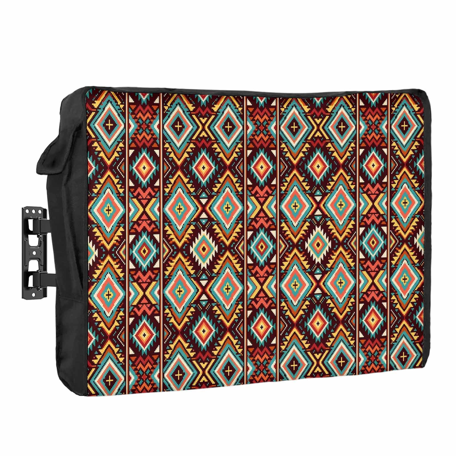 Bohemian Waterproof Outdoor TV Cover, Aztec Brown Southwestern ...