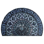 Bohemian Welcome Door Mat 16 x 24 Inch Front Doormat Outdoors for Home Entrance Outdoors Mat for Outside Entry Way Doormat Entry Rugs, Non Slip Rubber Back , Semicircle