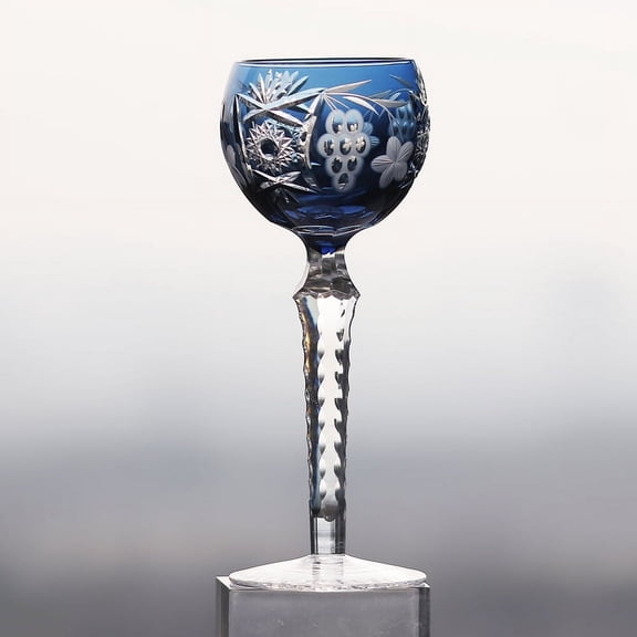 Bohemian Wine Glass Ink Blue Colored Goblet 210ml Drinkware for Party Wedding Gift