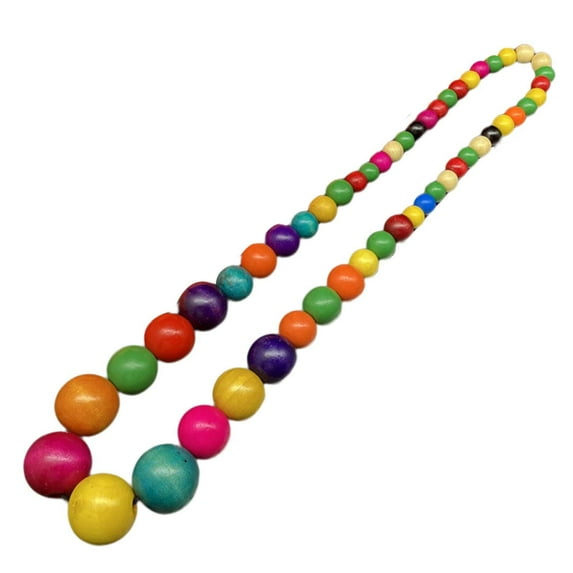 Bohemian Wood Beads Necklace for Graduation Engagement Wedding Daily wearing colorful