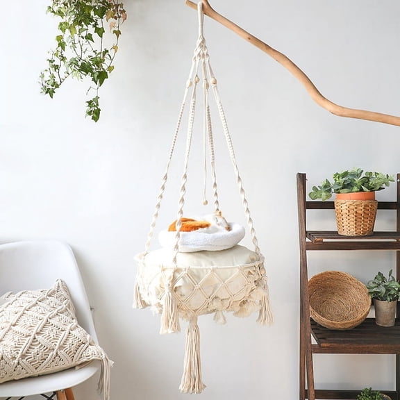 Bohemian Woven Cat'S Nest Hammock European Net Bag Hanging Cat Hanging Basket Swing Hanging Pet Bed