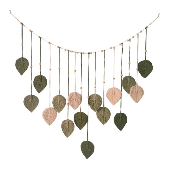 Bohemian Woven Fall Leaves Wall Hanging Decoration,Handmade Woven Fall Leaves Wall Decor,Boho Farmhouse Decor for Living Room Bedroom and Cafe