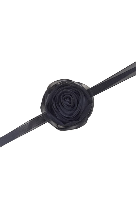 Bohemian Yarn Flowers Elegant Rose Necklet Clavicle Chain Autumn and Winter Sweater Collocation Delicate Neck Chain