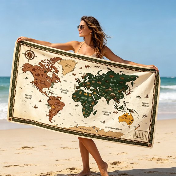 Bohemian beach towel pineapple pattern quick-drying absorbent towel - large adult swim bath towel - portable vacation shawl resort lounge accessory