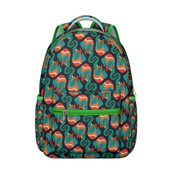 Bohemian elephant print Student’s backpack with mandala and paisley tribal style, vintage ethnic floral school bag, waterproof and durable, adjustable and comfortable