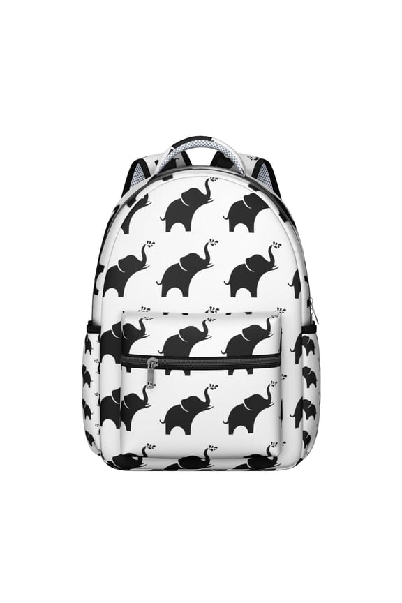 Bohemian elephant print Student’s backpack with mandala and paisley tribal style, vintage ethnic floral school bag, waterproof and durable, adjustable and comfortable