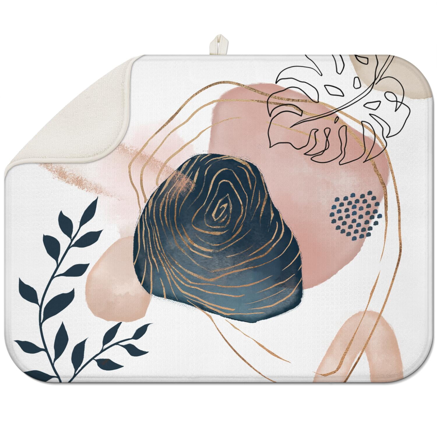 Bohemian floral drying mat 18x24 Inch constructed with microfiber ...