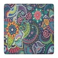 thumbnail image 1 of Bohemian inspired floral print elastic table cover, designed specifically for square patio tables and kitchen dinettes, 1 of 6