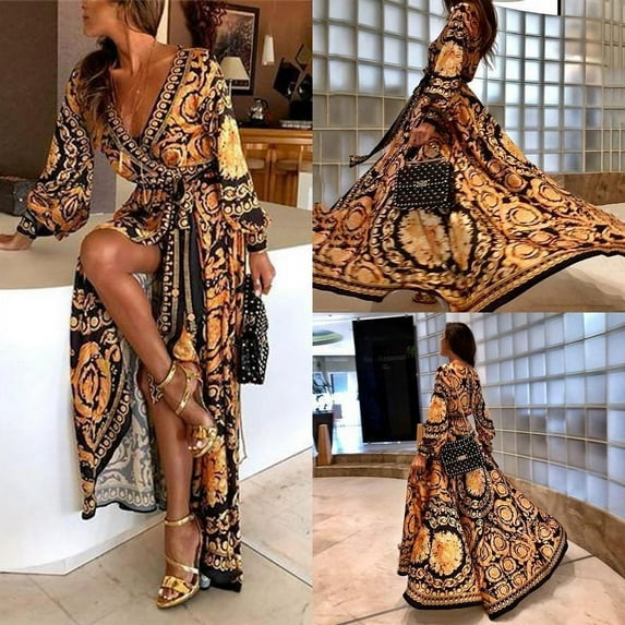Bohemian style Floral Printed Maxi Dress