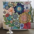 thumbnail image 1 of Bohemian style Shower Curtains Boho Flowers Bath Curtain Printed Polyester Fabri, 1 of 5