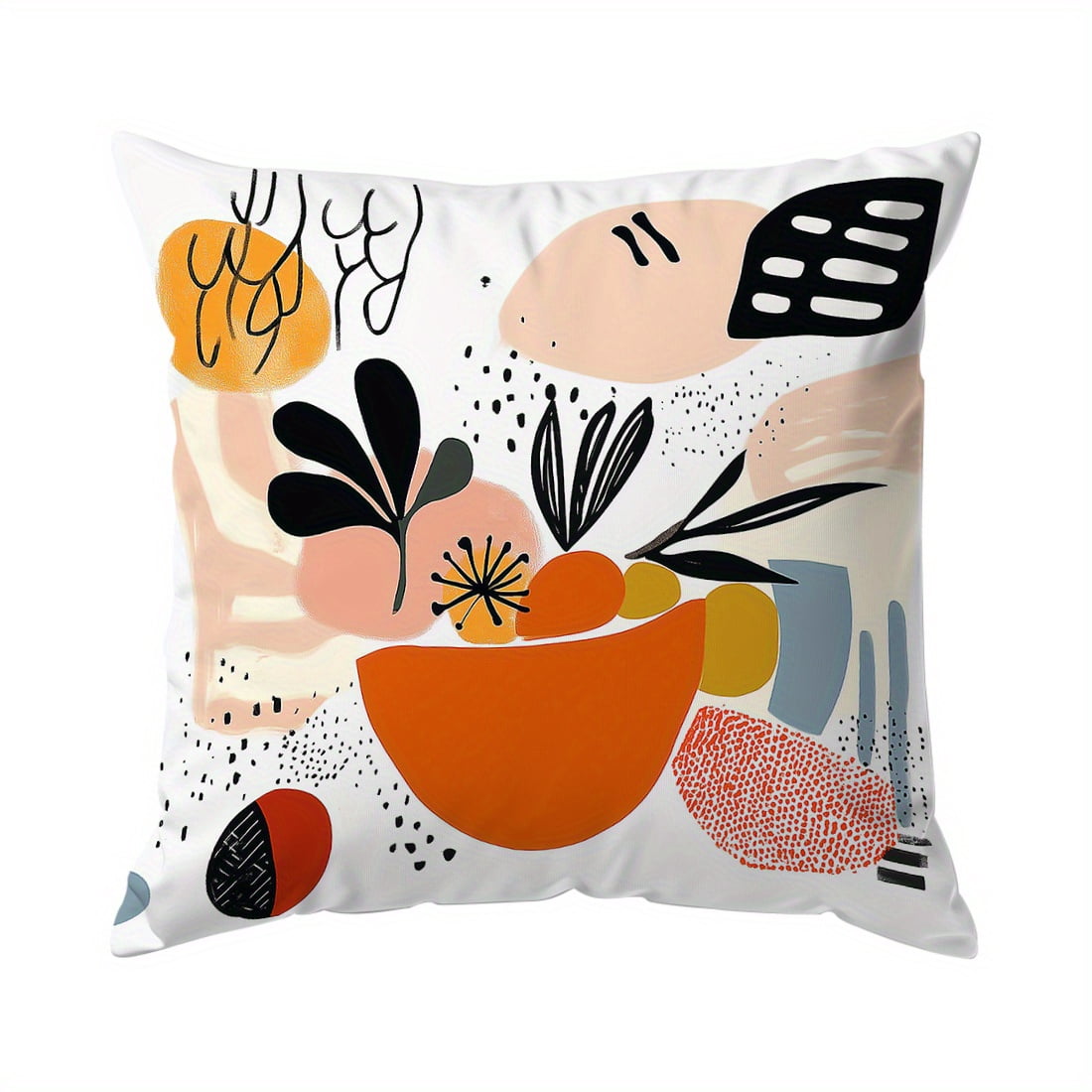 Bohemian style abstract aesthetic pattern pillow cover, modern style ...