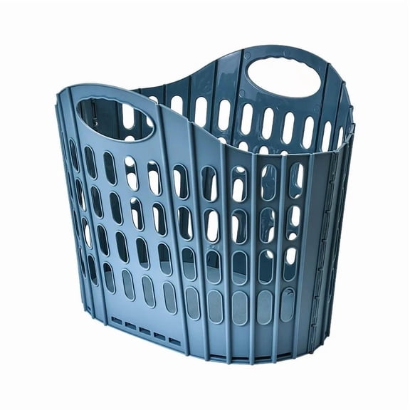 Bohemian style foldable laundry basket with handle - durable plastic rectangular design, breathable and lightweight