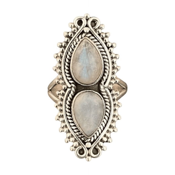 Bohemian turquoise Ring 925K Sterling Silver Ring Silver Handmade Ring Blue Gemstone Ring Statement Ring Gift For Her' || Ali Baba Jewellery