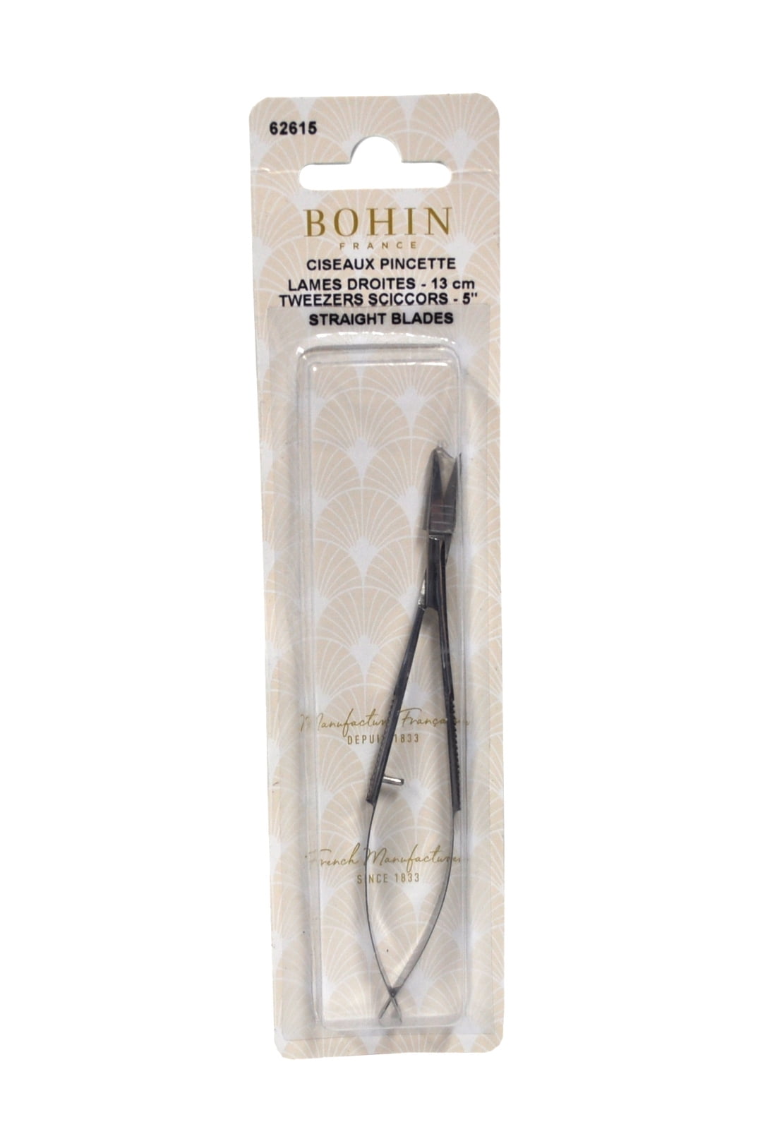 Bohin 5 Inch Tweezer Scissors Straight Blades 62615