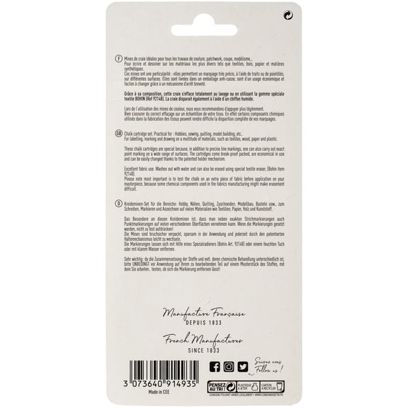 Bohin Chalk Cartridge Set-