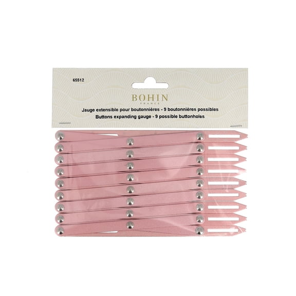 Bohin Expanding Button Gauge Pink 65512