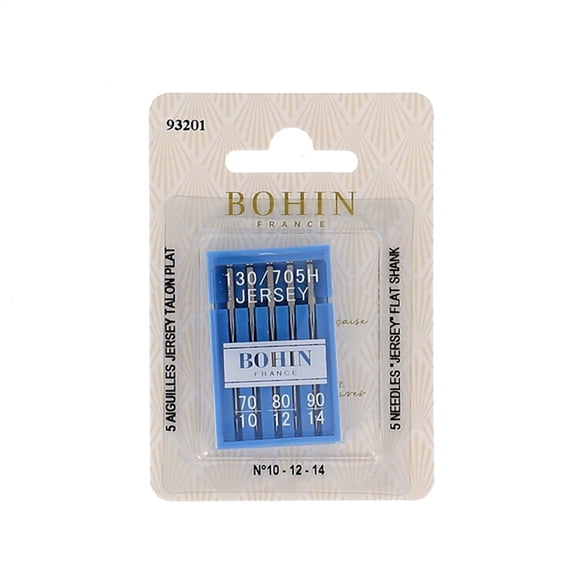Bohin Jersey Flat Shank Sewing Machine Needles Size 70/90 5ct