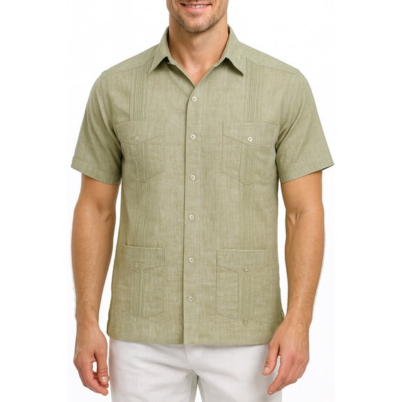 Bohio Guayabera Linen Blend Short Sleeve Shirt (Men's)