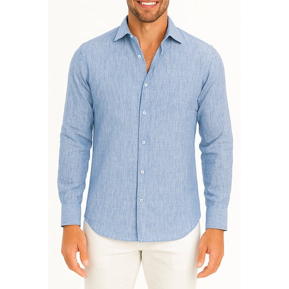 Bohio Linen Blend Long Sleeve Button Shirt (Men)