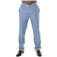 thumbnail image 1 of Bohio Men's 100% Linen Casual Summer Flat Front Pants in (5) Colors - MLP50, 1 of 8
